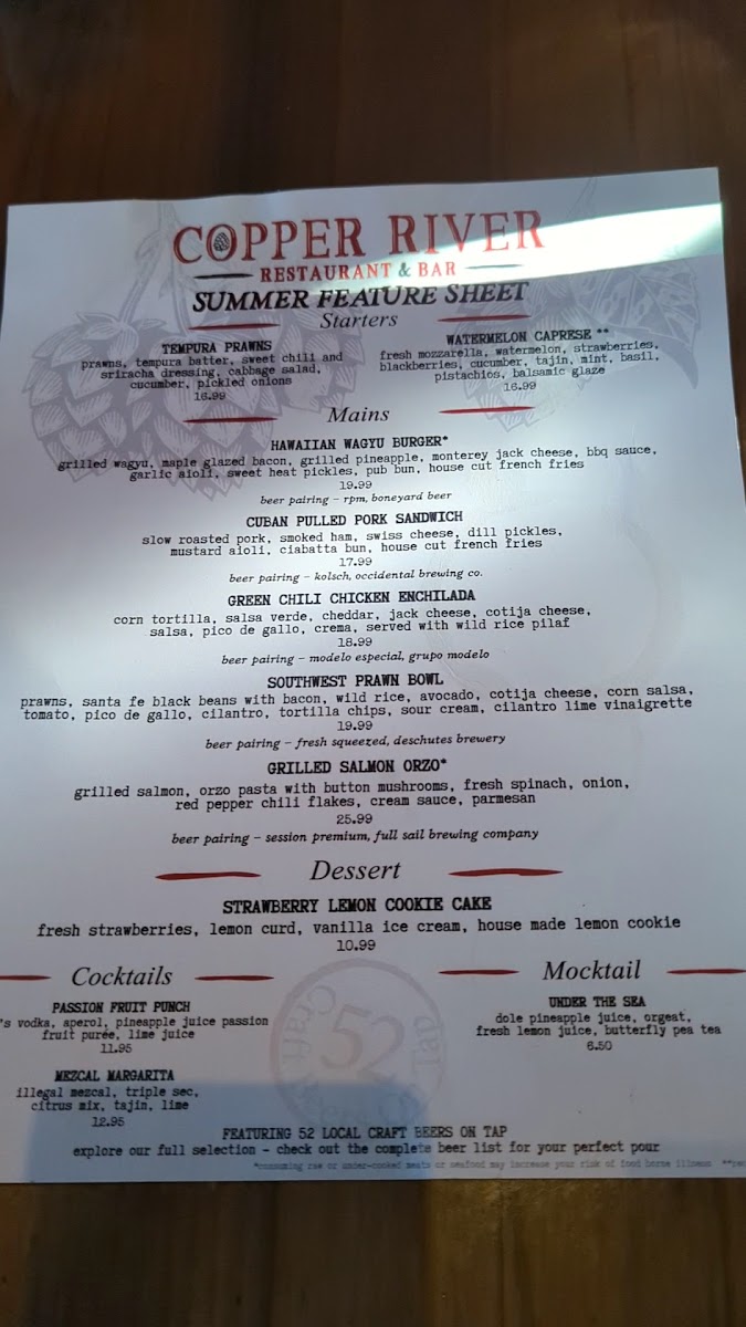Menu Copper River Restaurant & Bar-3