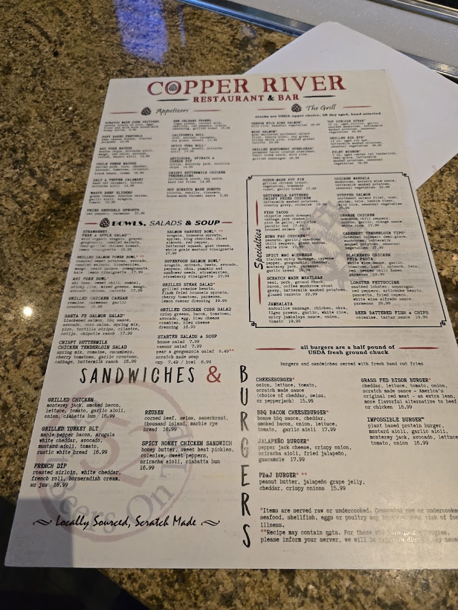 Menu Copper River Restaurant & Bar-6