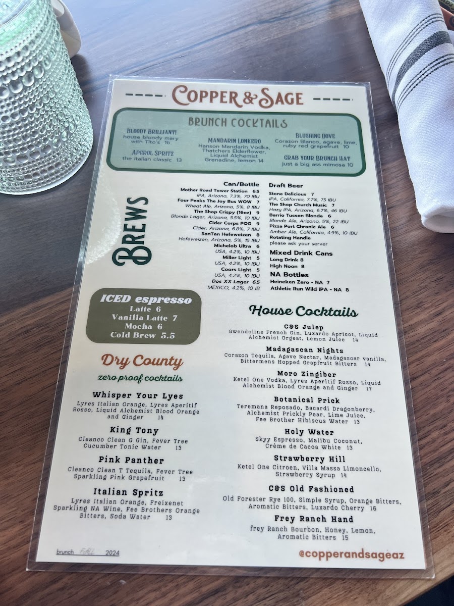 Menu Copper & Sage Goodyear-6