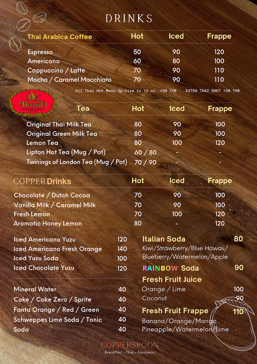 Menu Copper Spoon Breakfast Thai-European Cuisines-2