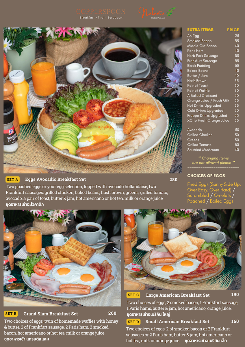Menu Copper Spoon Breakfast Thai-European Cuisines-3