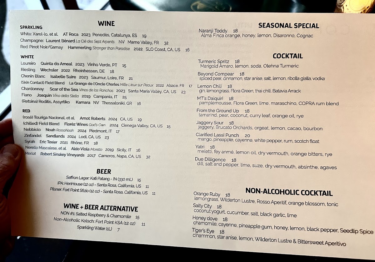 Menu Copra-1