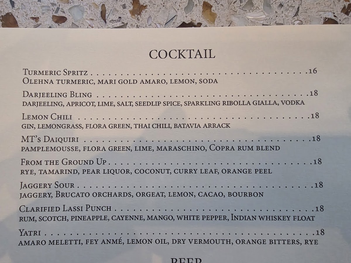 Menu Copra-3