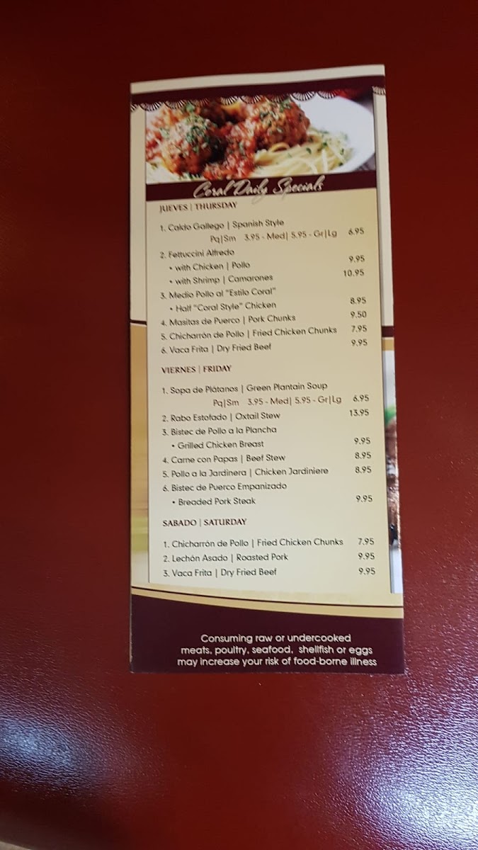 Menu Coral Restaurant-5