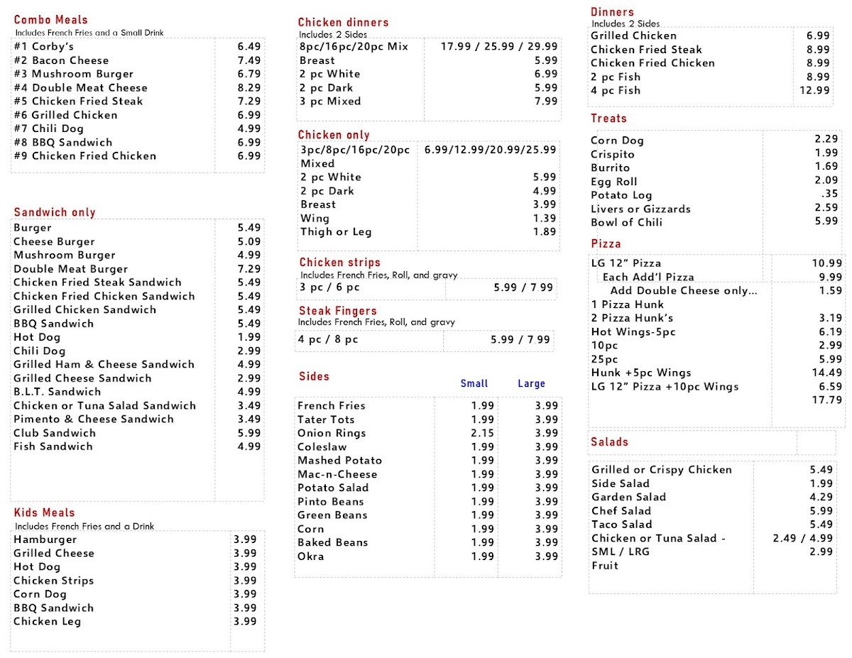 Menu Corby's Grill-3