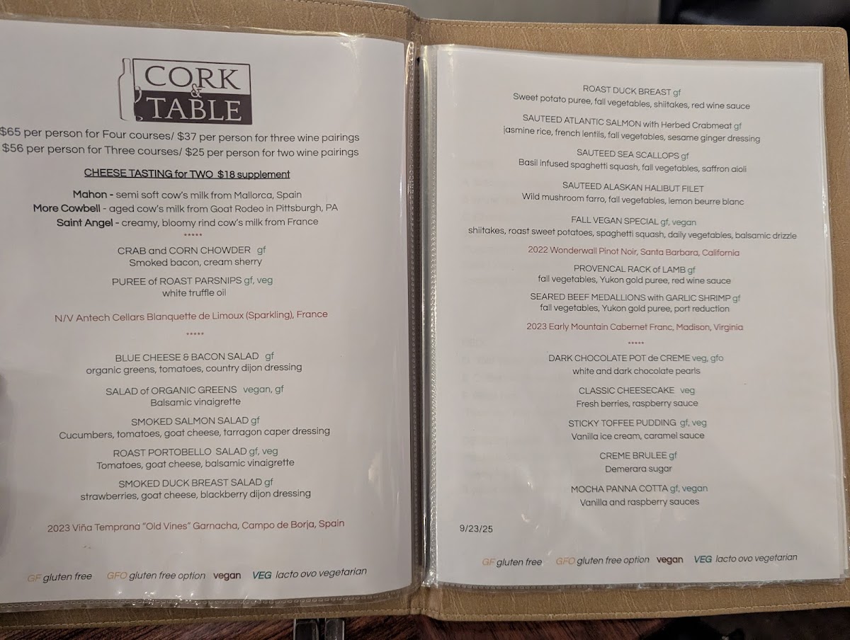 Menu Cork And Table-8