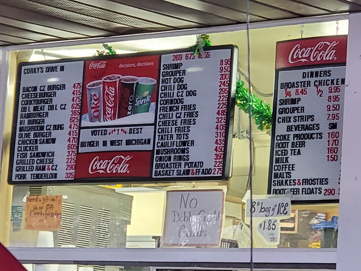 Menu Corky's Drive-In Restaurant-6