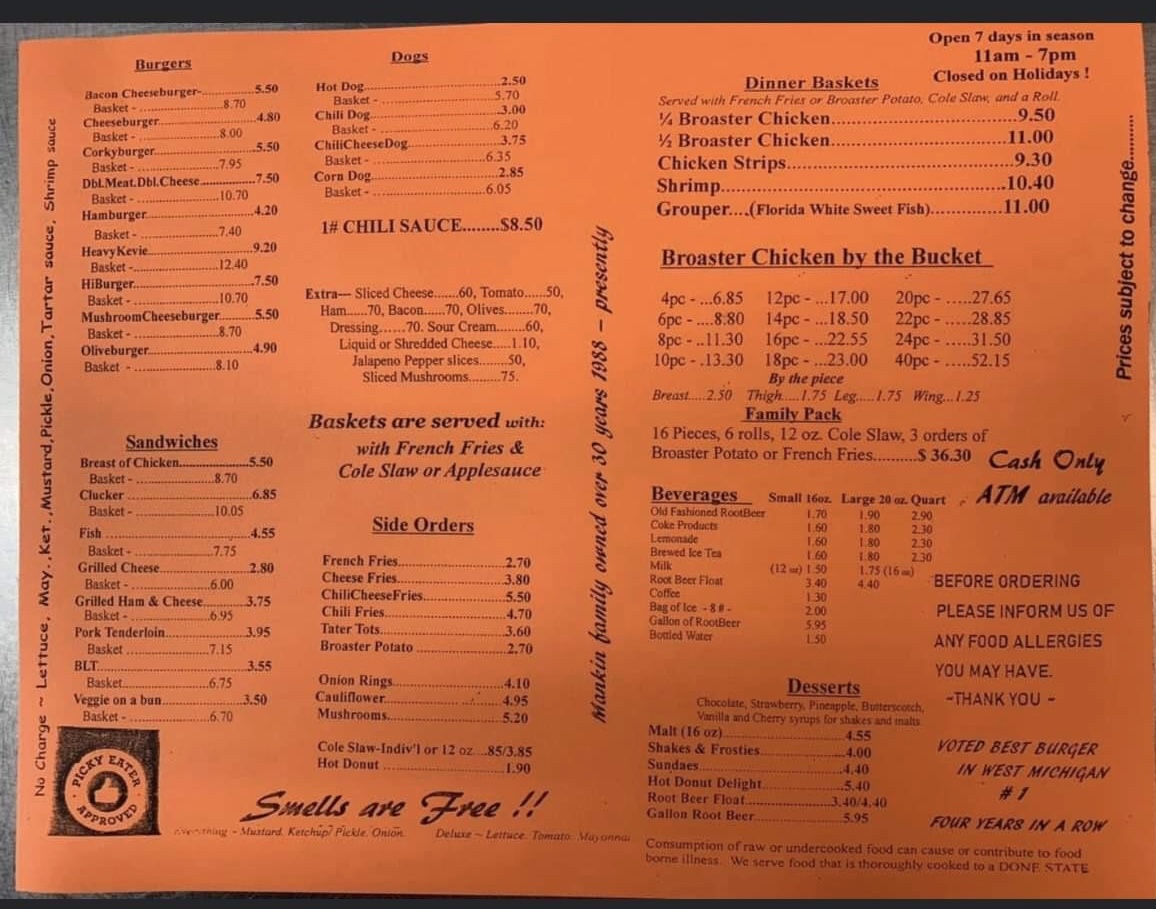 Menu Corky's Drive-In Restaurant-7