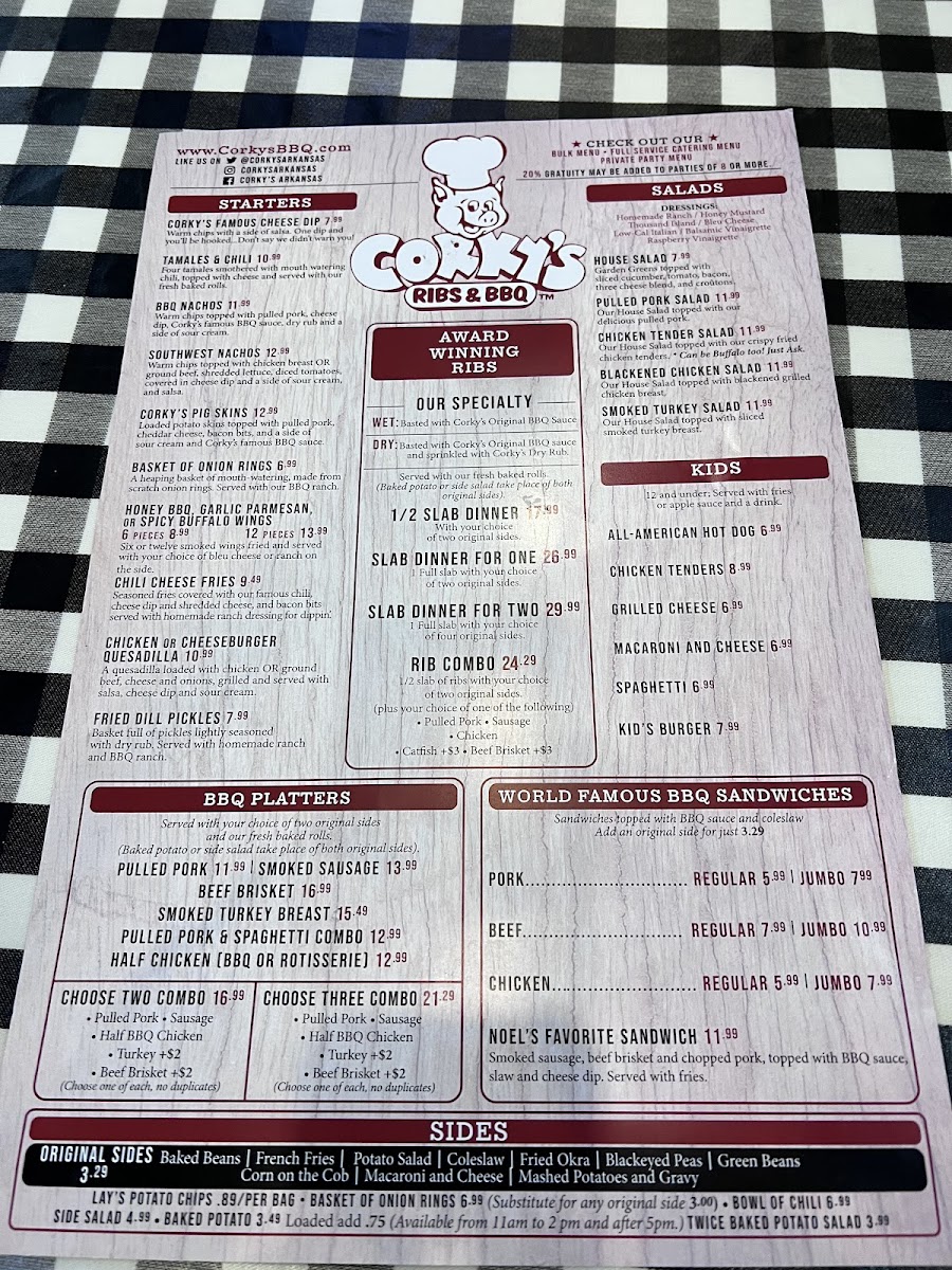 Menu Corky's Ribs & Bbq-1