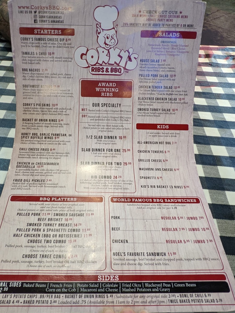Menu Corky's Ribs & Bbq-4