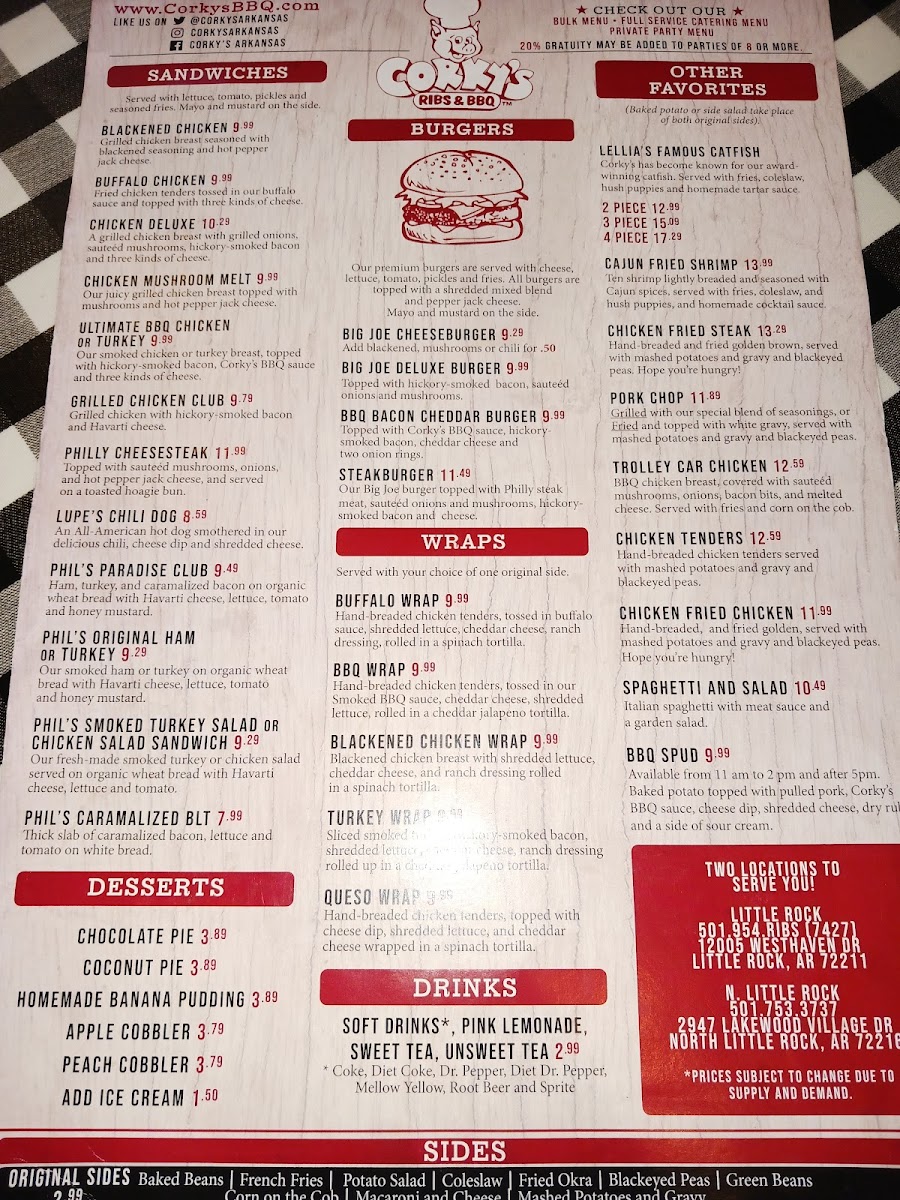 Menu Corky's Ribs & Bbq-5
