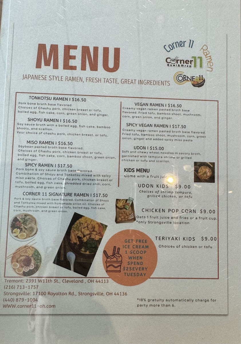 Menu Corner 11-1