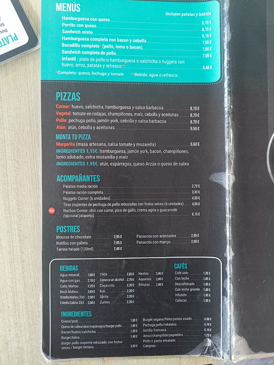 Menu Corner Hut-2