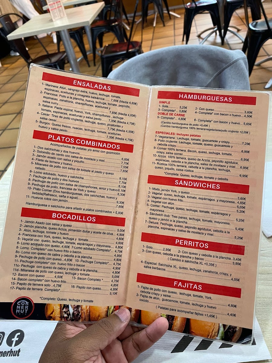 Menu Corner Hut-6