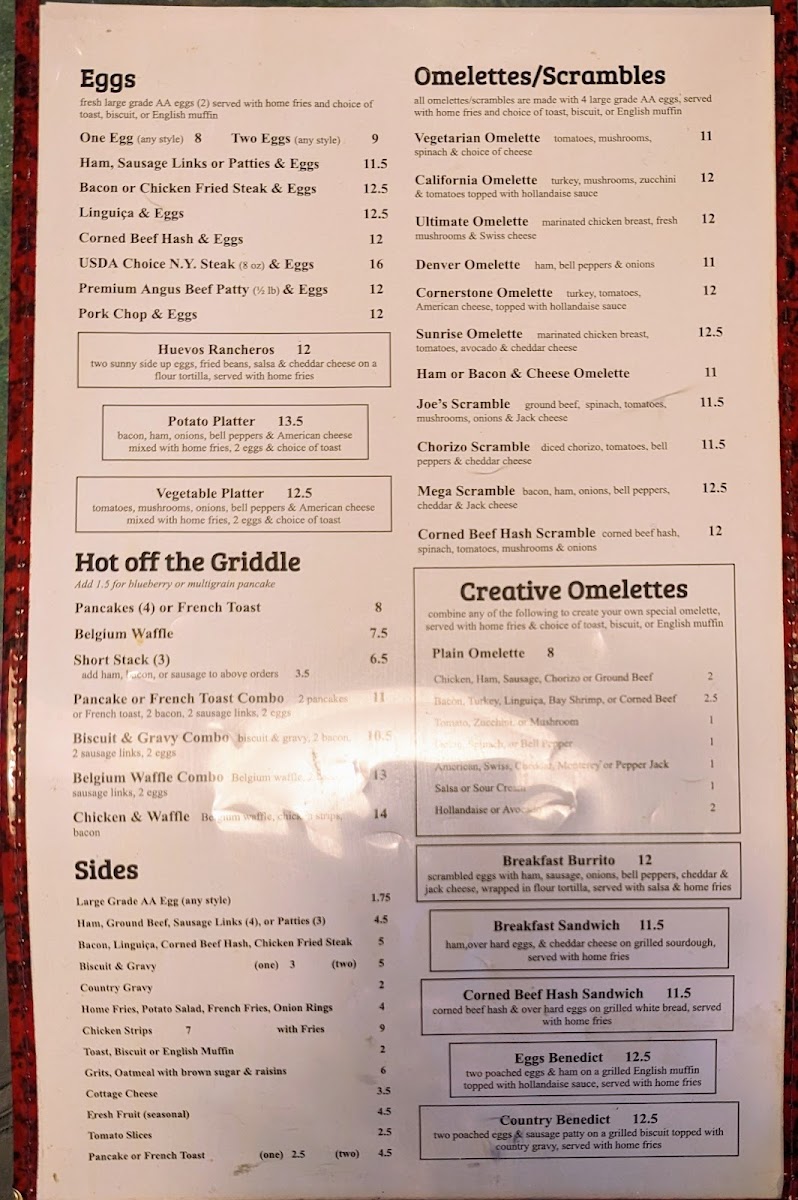 Menu Corner Stone Restaurant-7
