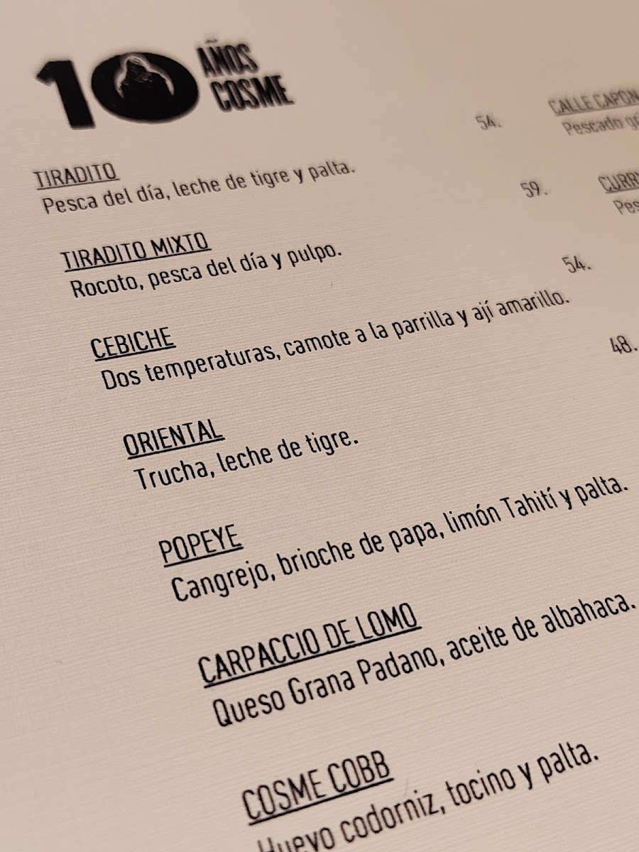 Menu Cosme Restaurante Y Bar-2