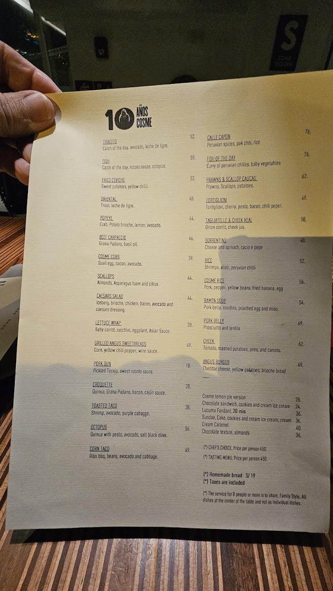 Menu Cosme Restaurante Y Bar-6