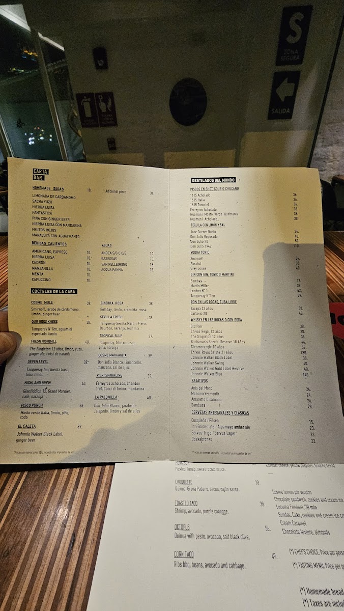 Menu Cosme Restaurante Y Bar-7