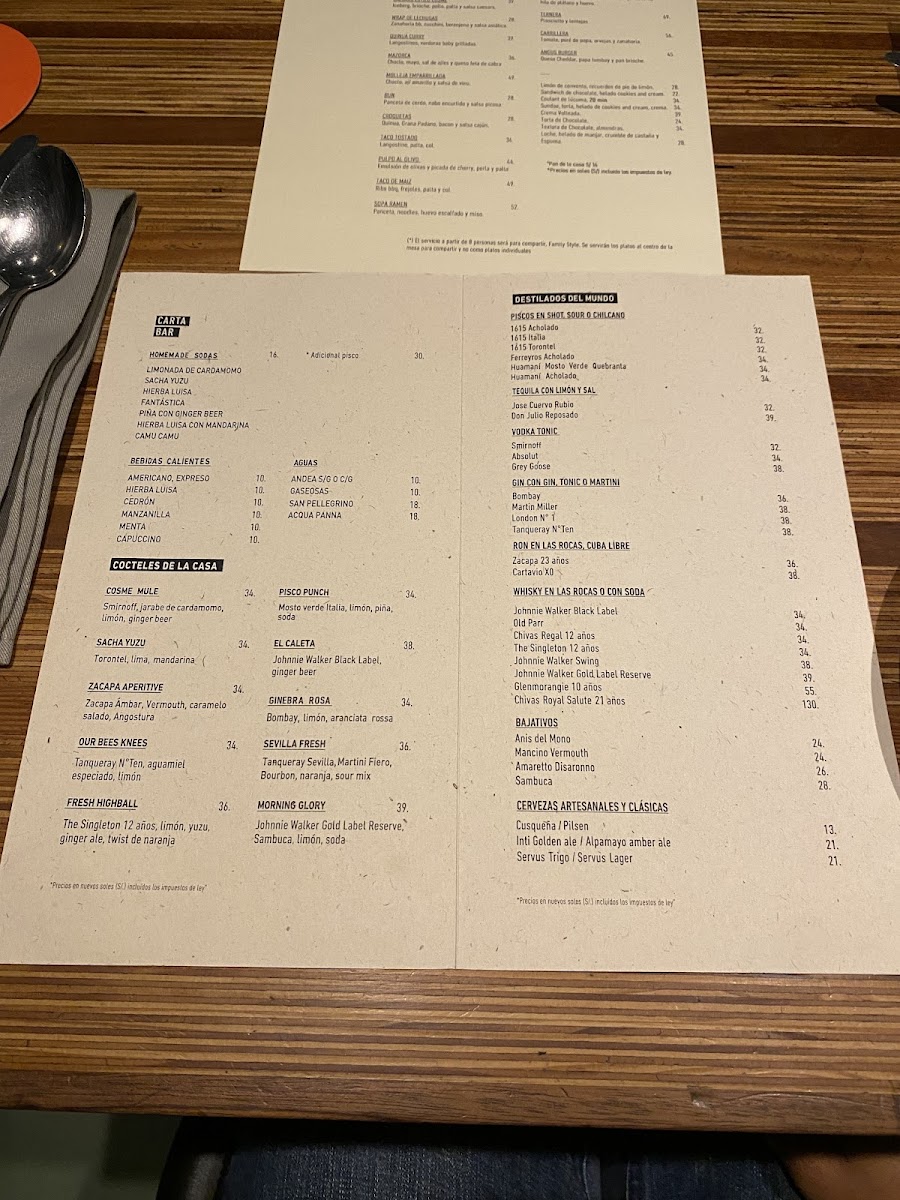 Menu Cosme Restaurante Y Bar-9