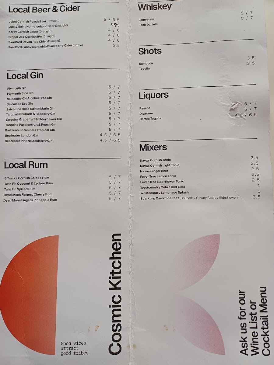 Menu Cosmic Kitchen-1