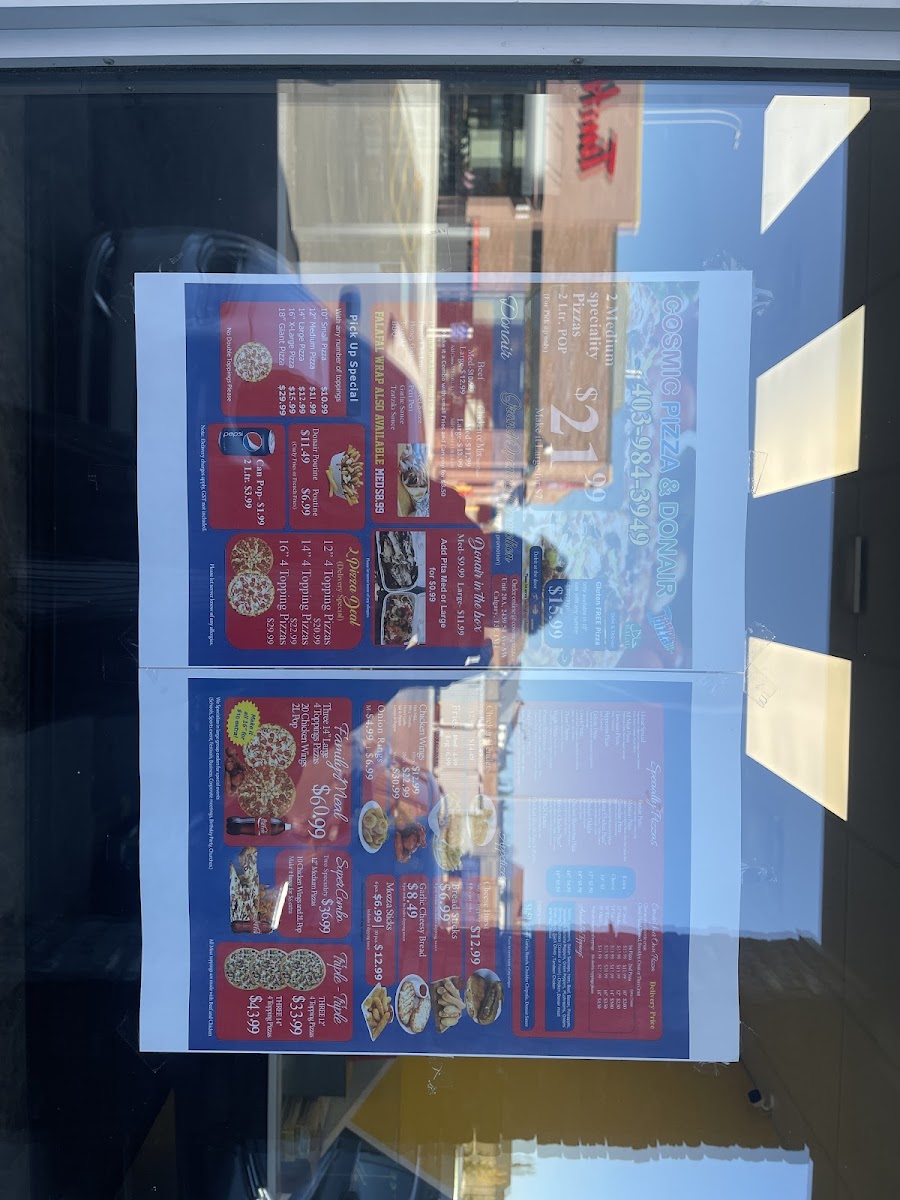 Menu Cosmic Pizza And Donair-10