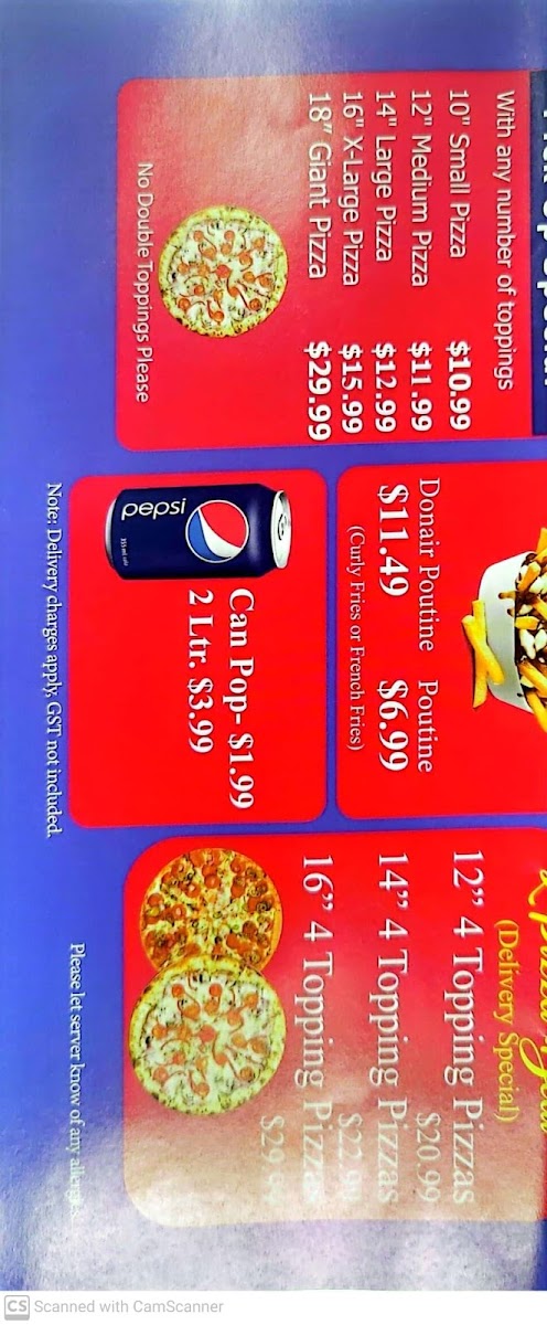 Menu Cosmic Pizza And Donair-6