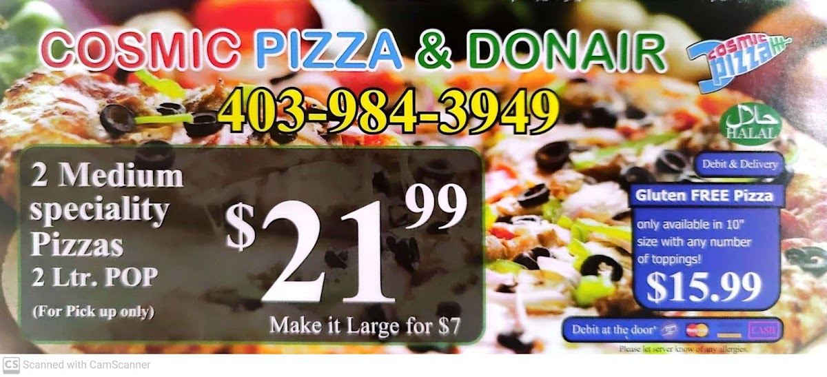 Menu Cosmic Pizza And Donair-9