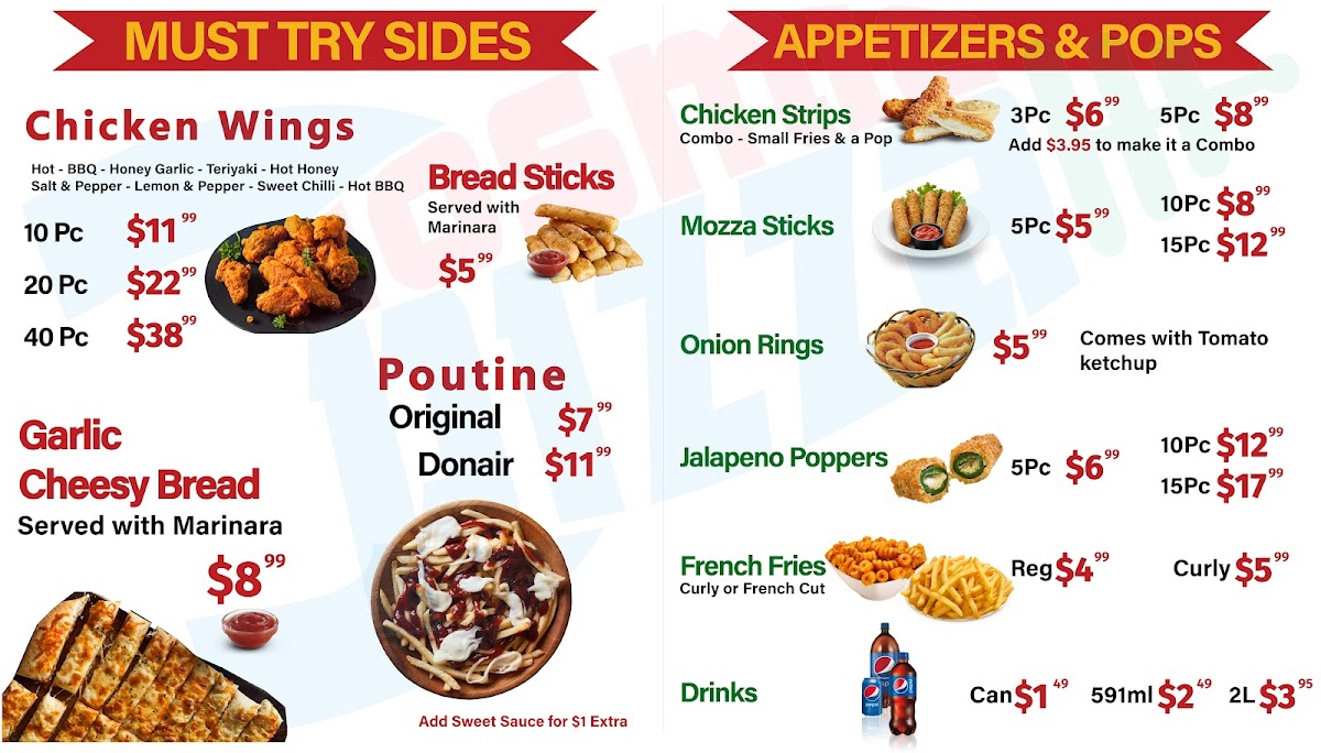 Menu Cosmic Pizza & Donair Piper Crossing - Red Deer-4