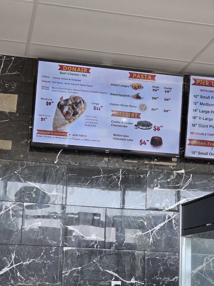 Menu Cosmic Pizza & Donair Piper Crossing - Red Deer-9