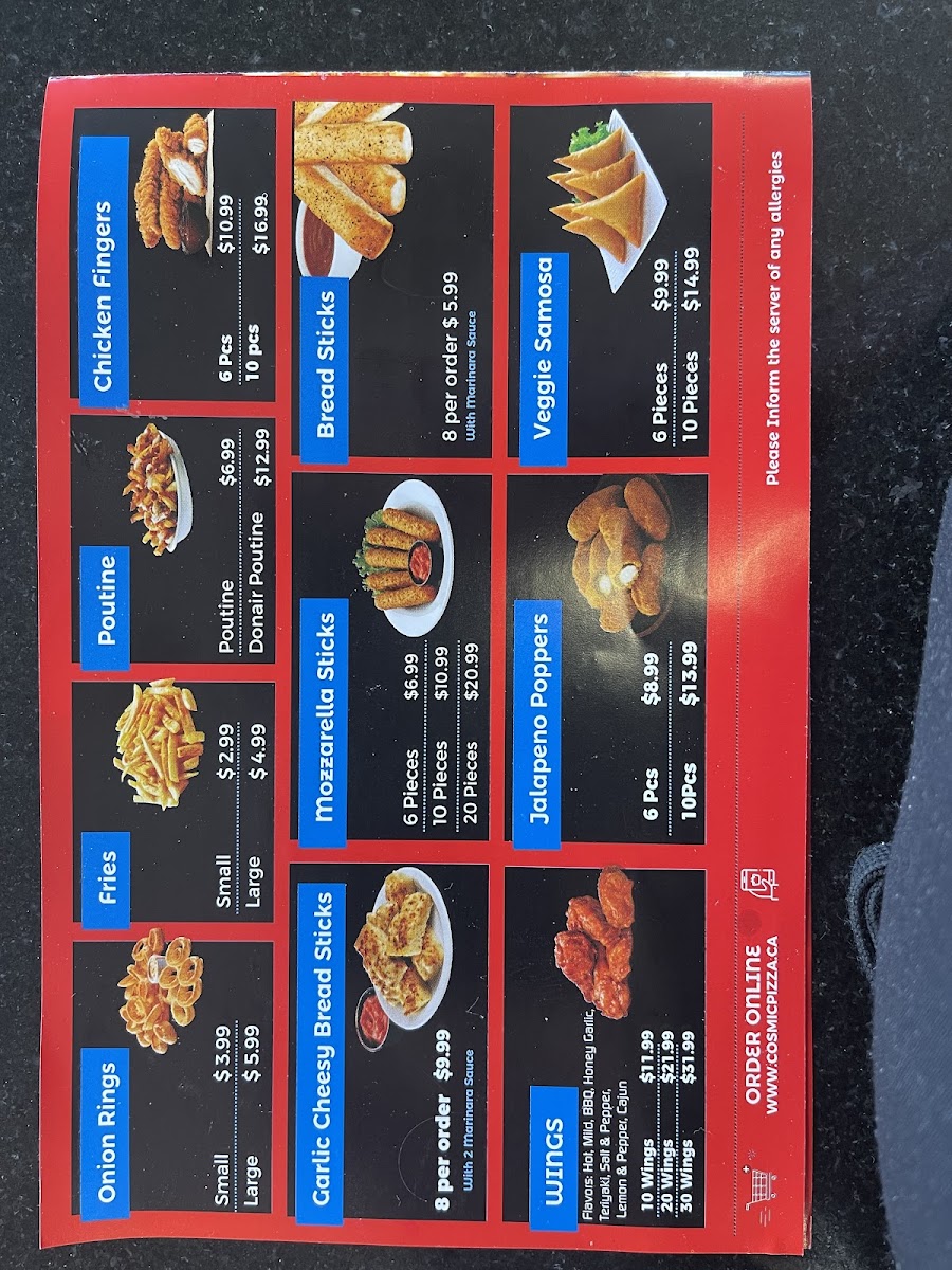 Menu Cosmic Pizza Sherwood Park-10