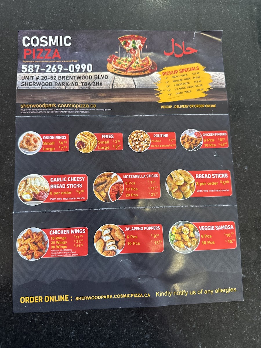 Menu Cosmic Pizza Sherwood Park-3