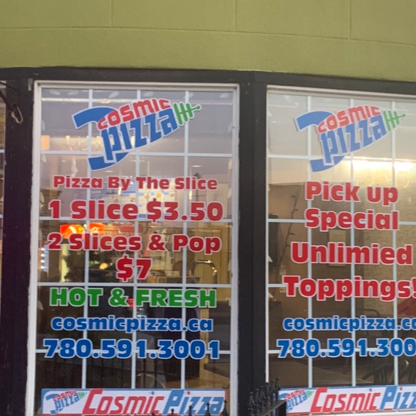 Menu Cosmic Pizza - Town Of Stony Plain-4