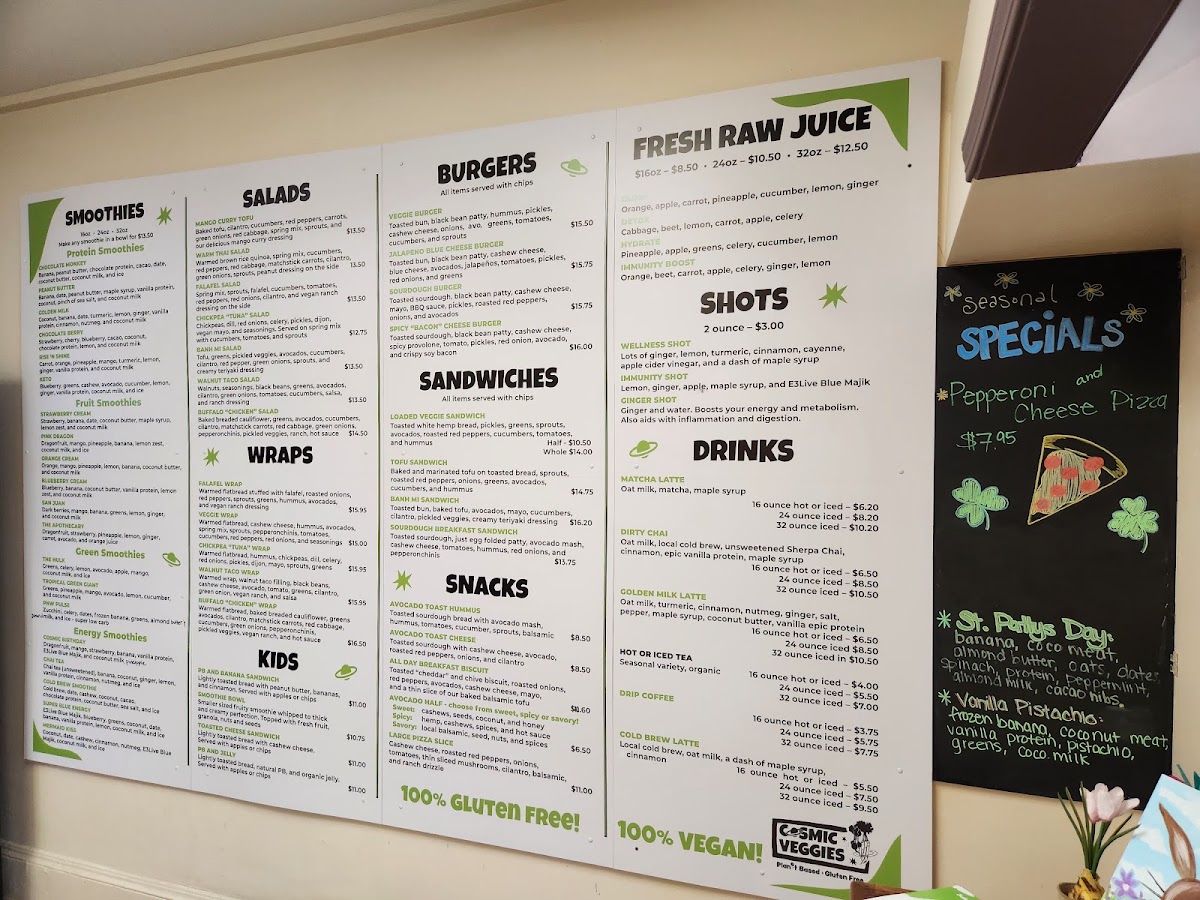 Menu Cosmic Veggies (Drink Your Veggies)-1
