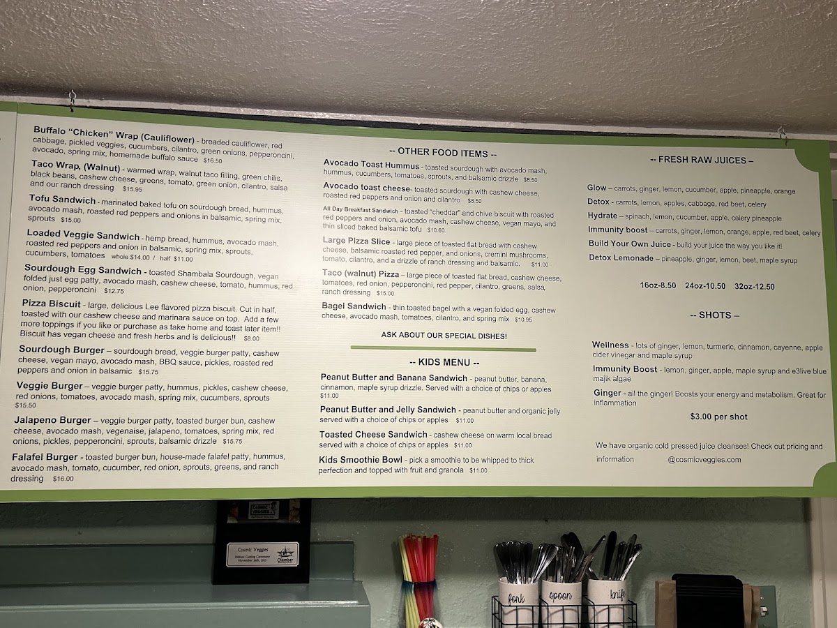 Menu Cosmic Veggies (Drink Your Veggies)-2