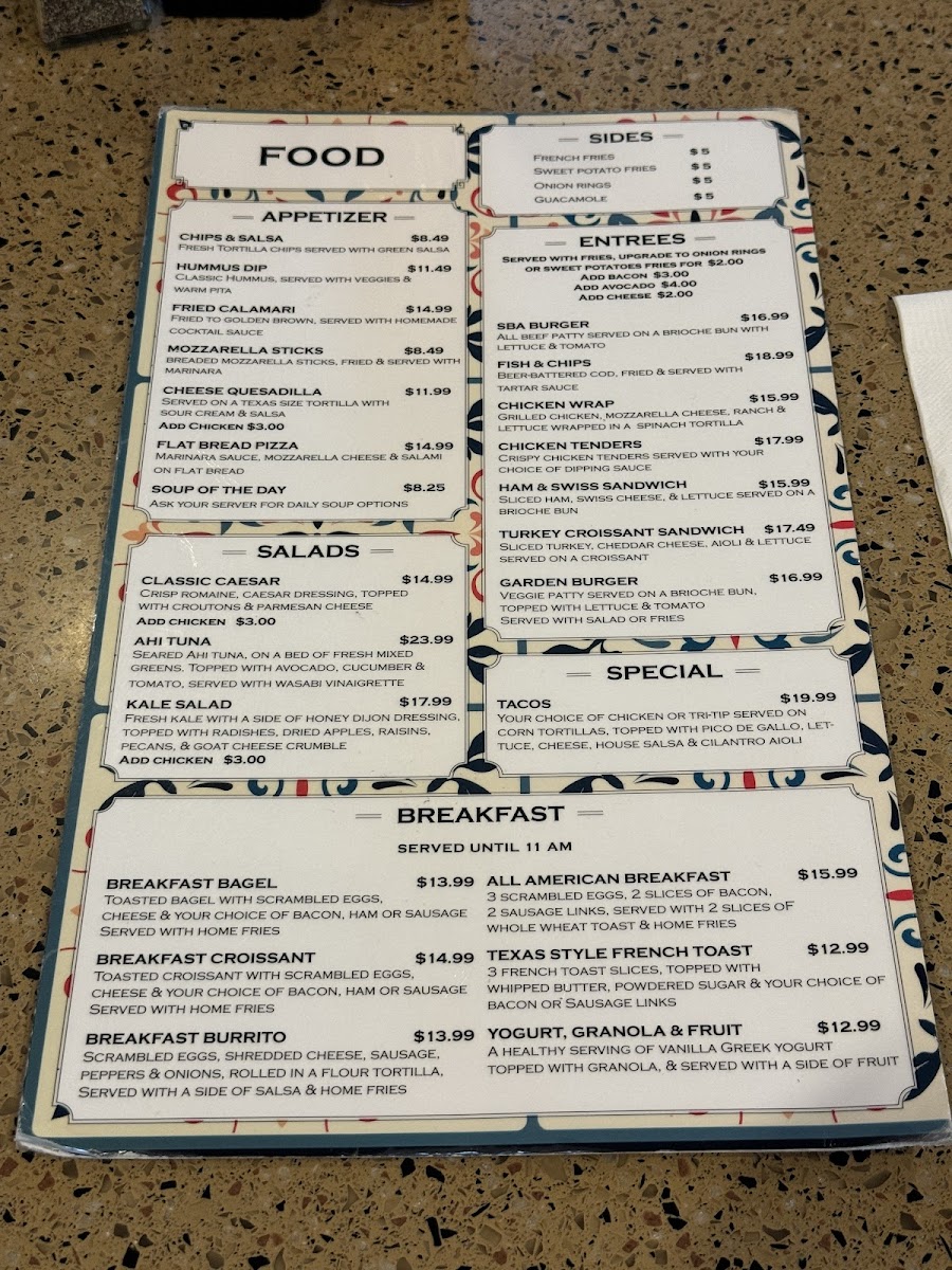 Menu Costa Terraza Restaurant & Tapas Bar-1