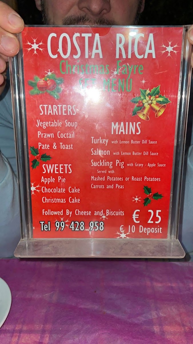 Menu Costas Family Bar And Restaurant (Costarica)-2