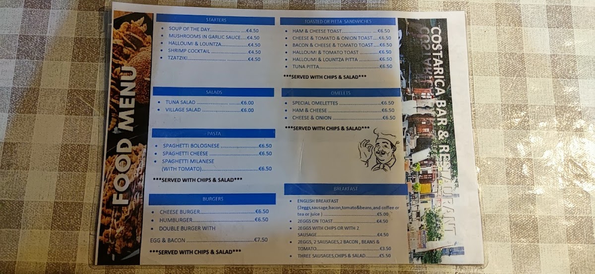 Menu Costas Family Bar And Restaurant (Costarica)-3