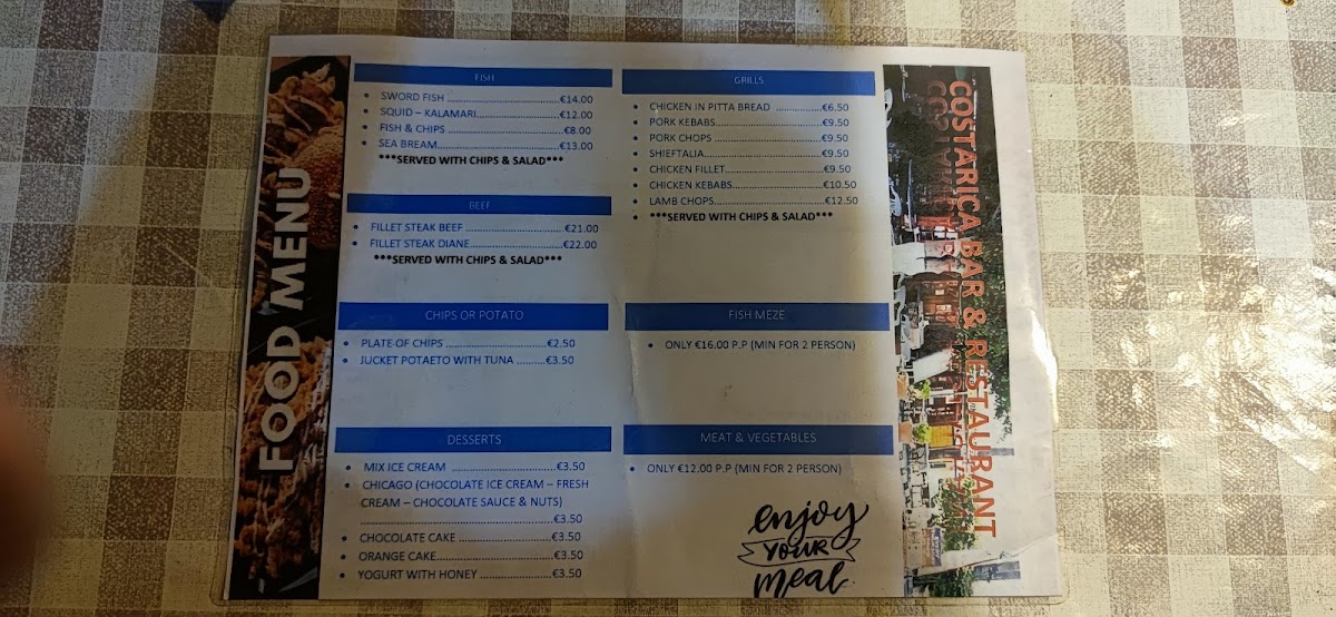 Menu Costas Family Bar And Restaurant (Costarica)-4
