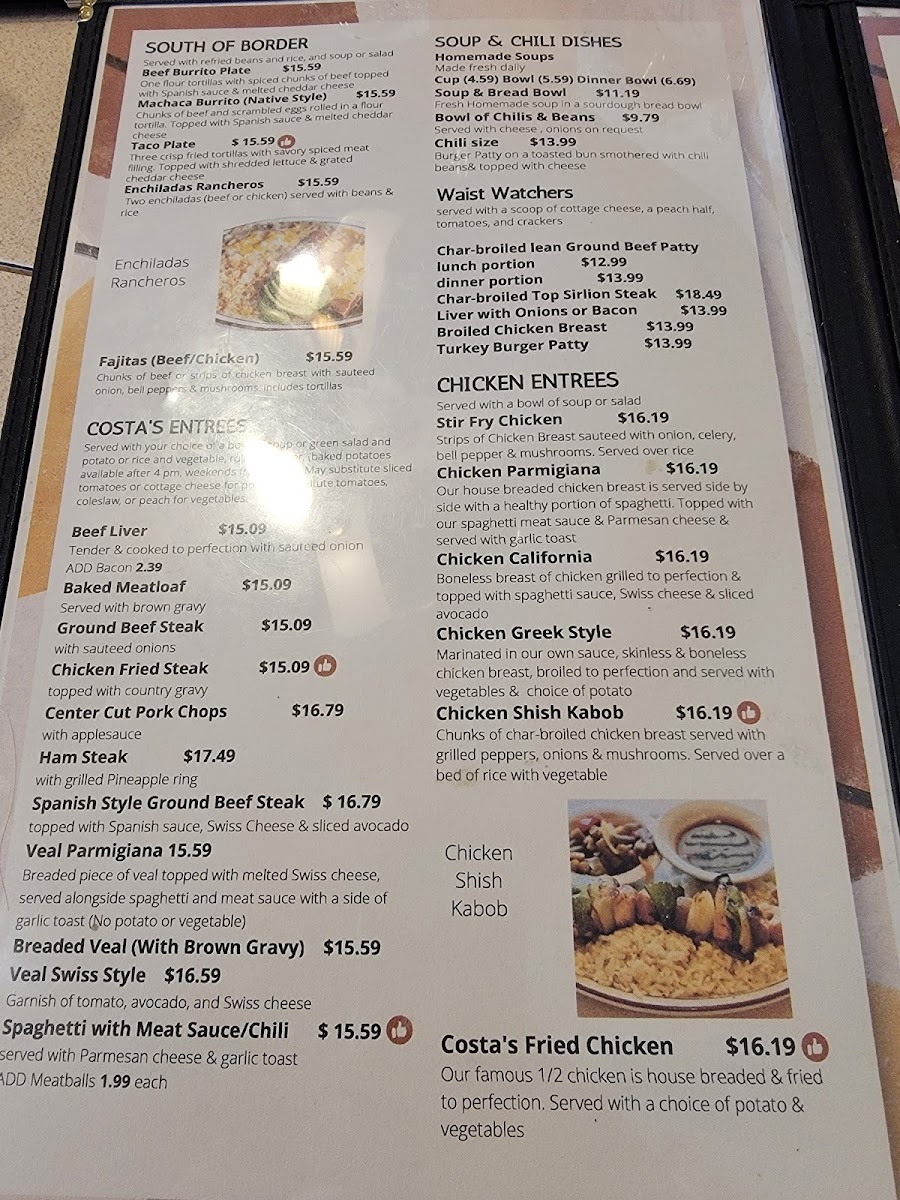Menu Costa's Family Restaurant-5