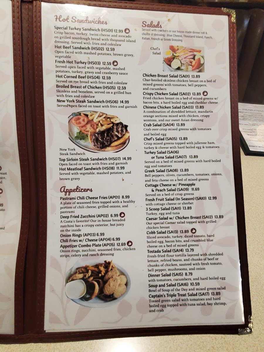 Menu Costa's Family Restaurant-7