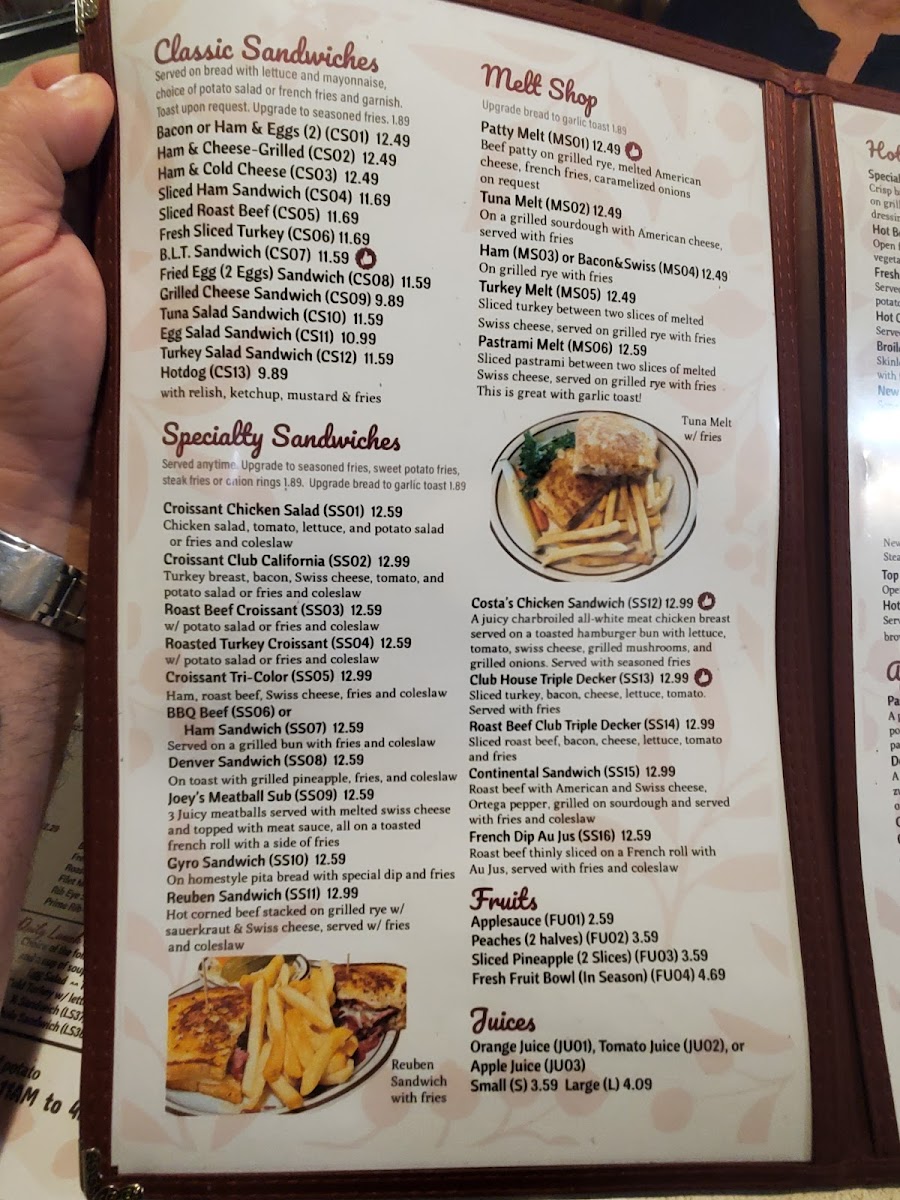 Menu Costa's Family Restaurant-9
