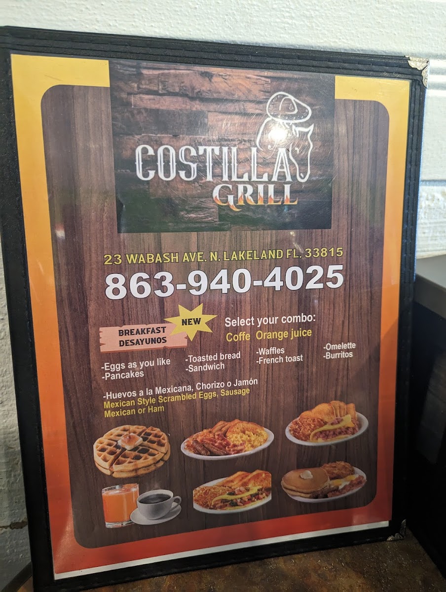 Menu Costilla Grill Mexican Restaurant-9
