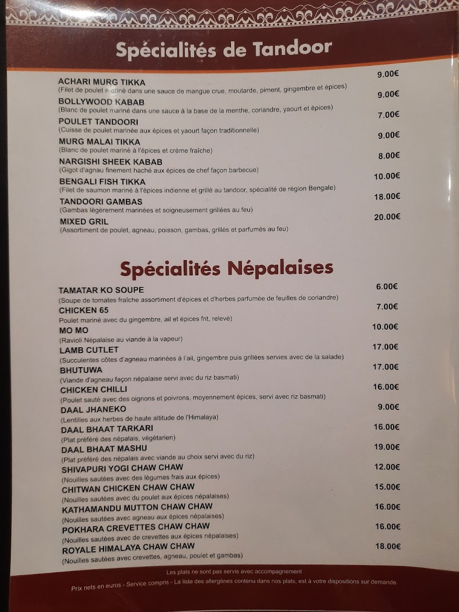 Menu Côté Népal-5