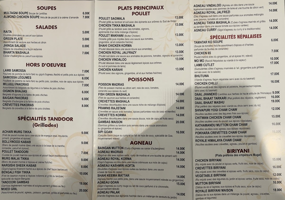 Menu Côté Népal-7
