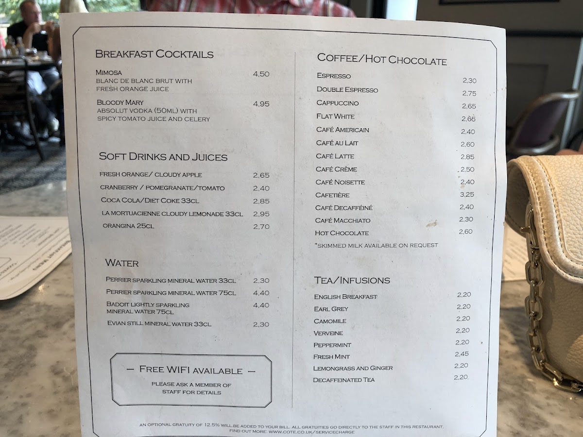 Menu Côte Welwyn Garden City-4