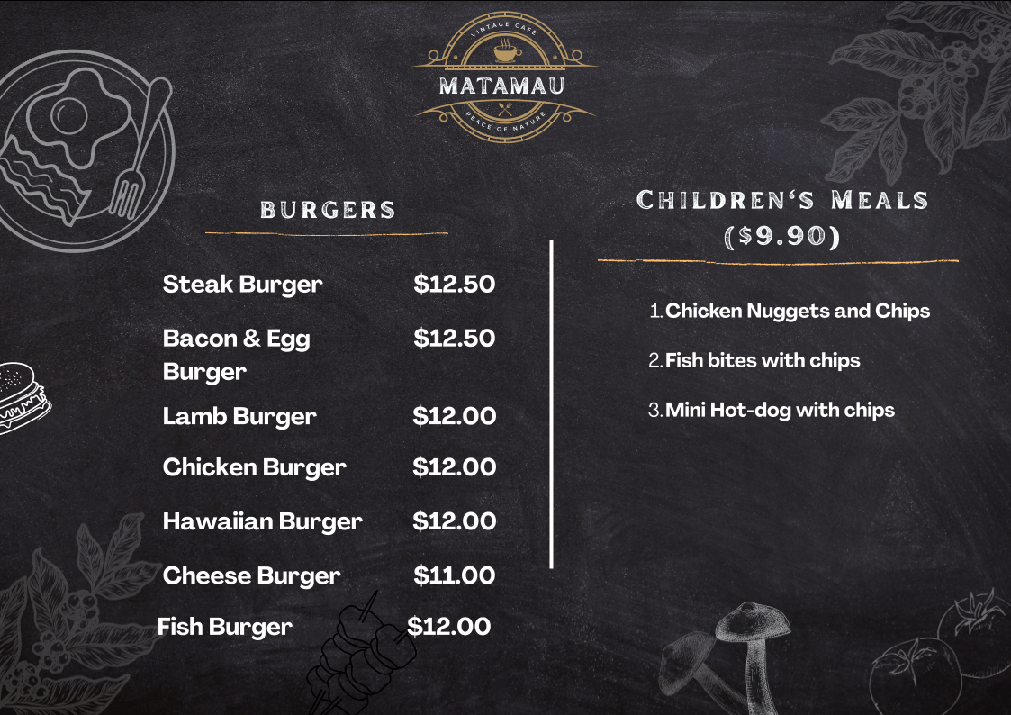 Menu Country Cafe (Matamau Diner)-2