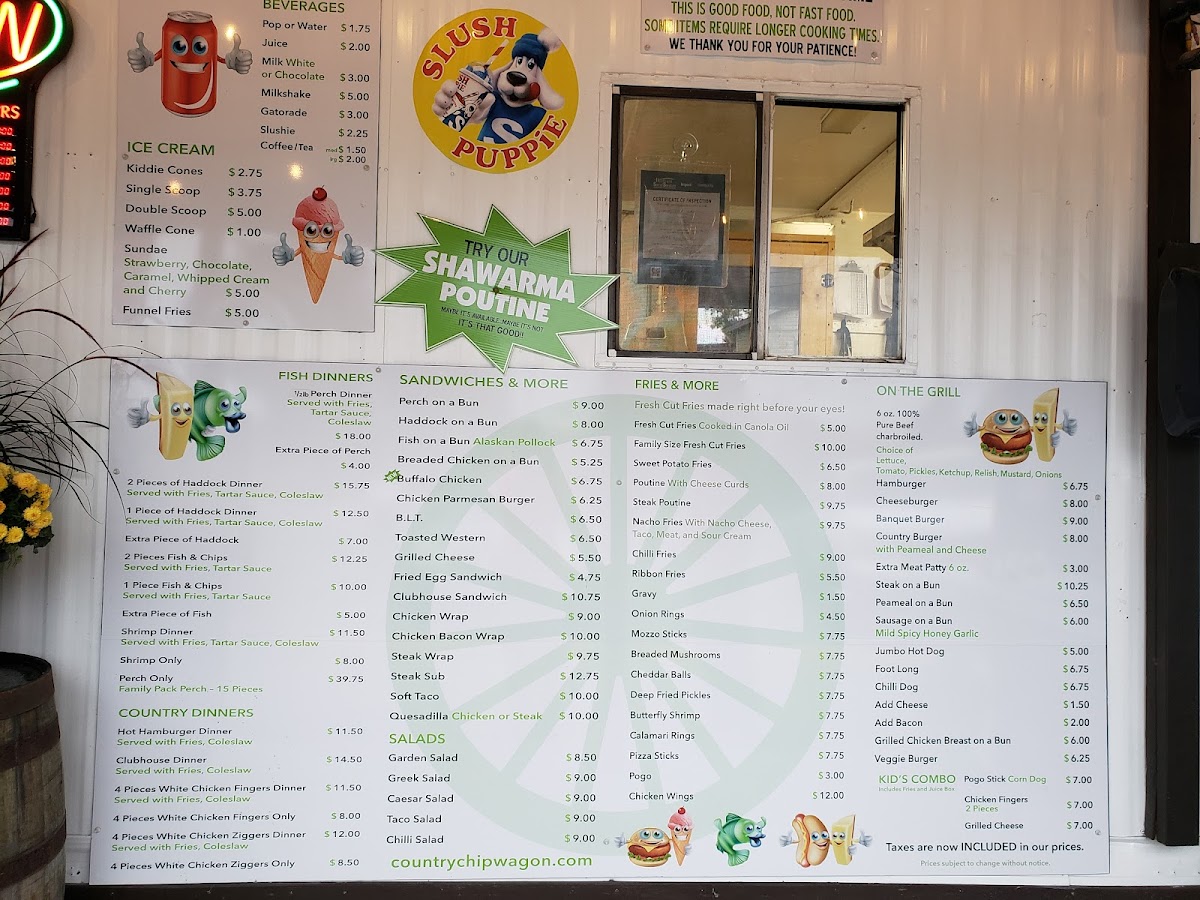 Menu Country Chip Wagon-7