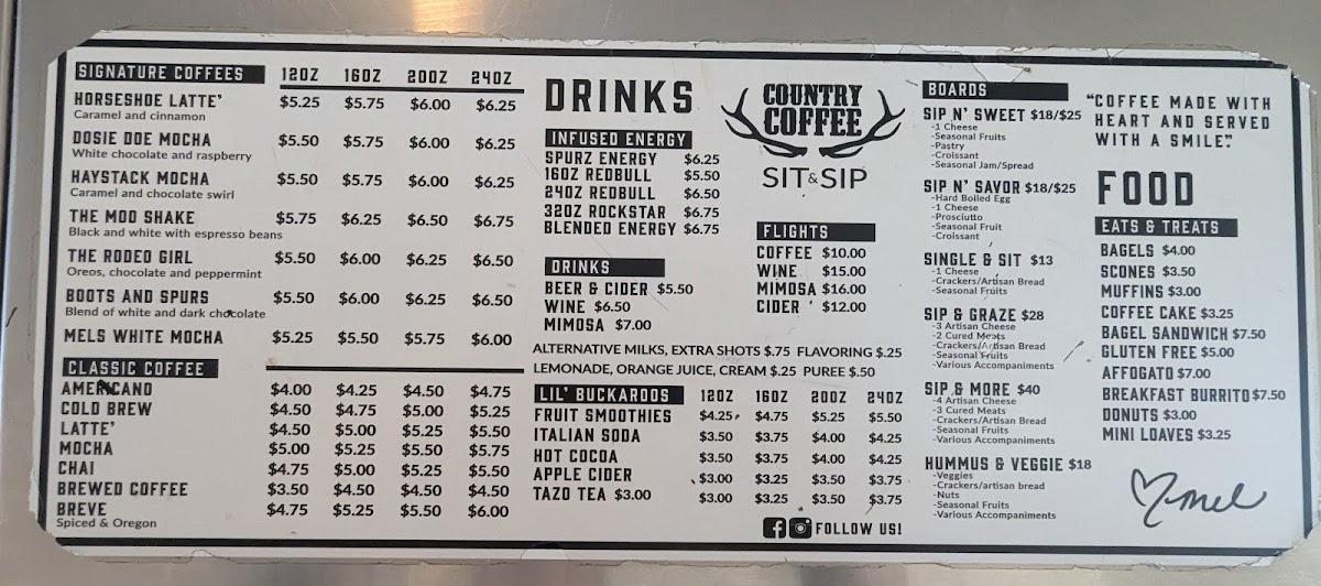 Menu Country Coffee Sit & Sip-3