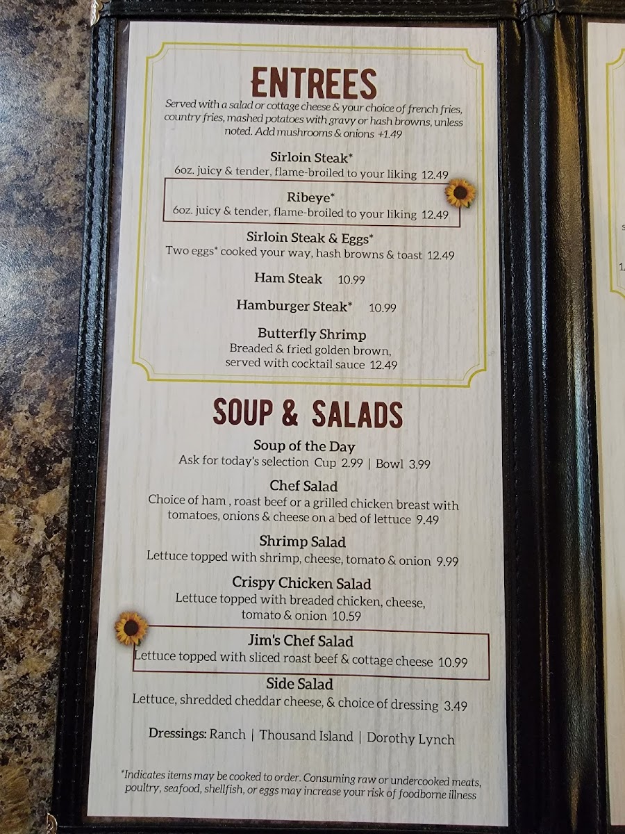 Menu Country Cookin' Cafe-2