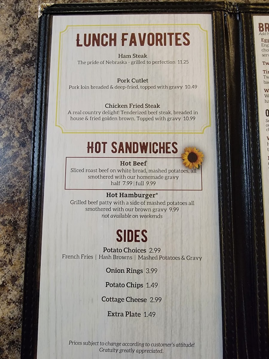 Menu Country Cookin' Cafe-5